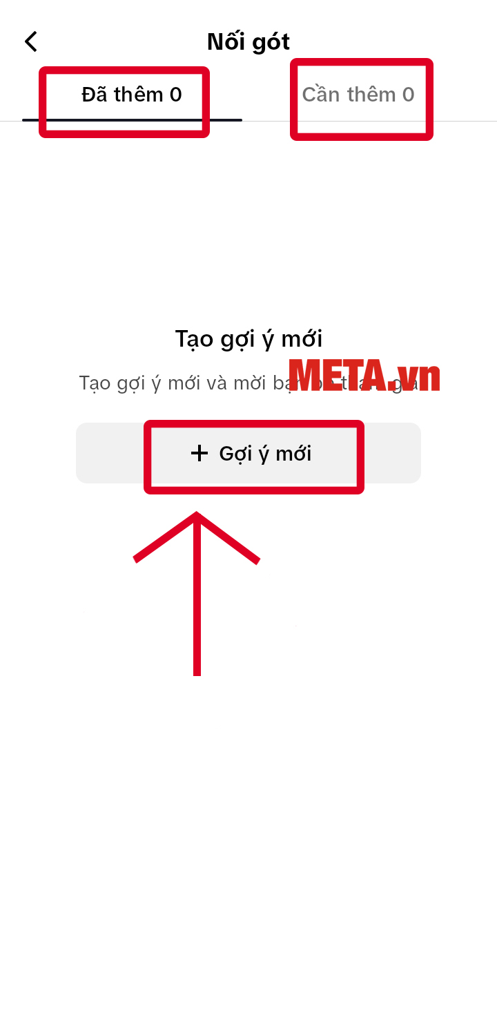 Nhấn vào biểu tượng chiếc máy ảnh của tính năng nối gót