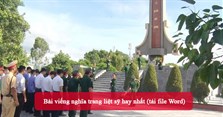 5 Bài viếng nghĩa trang liệt sỹ hay nhất (tải file Word)