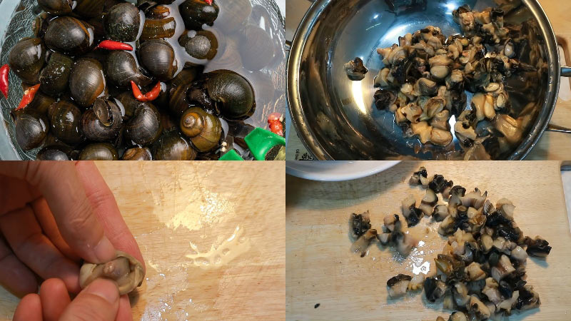 Sơ chế ốc bươu
