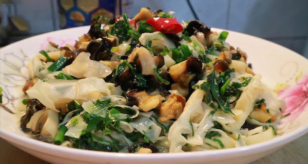 Thành phẩm món ốc xào măng ngon