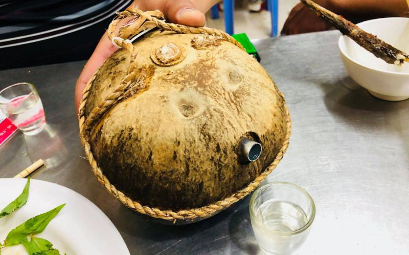 Thành phẩm rượu dừa thơm ngon