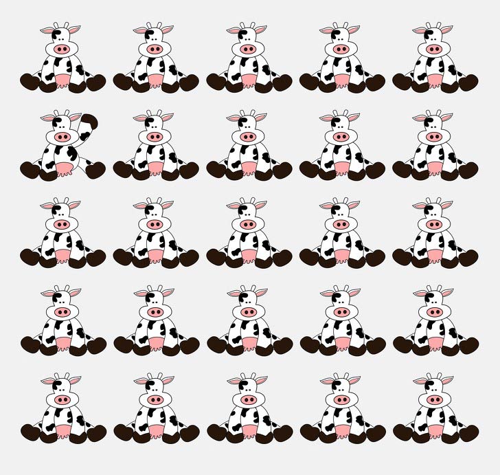 Tìm điểm khác biệt trong hình.