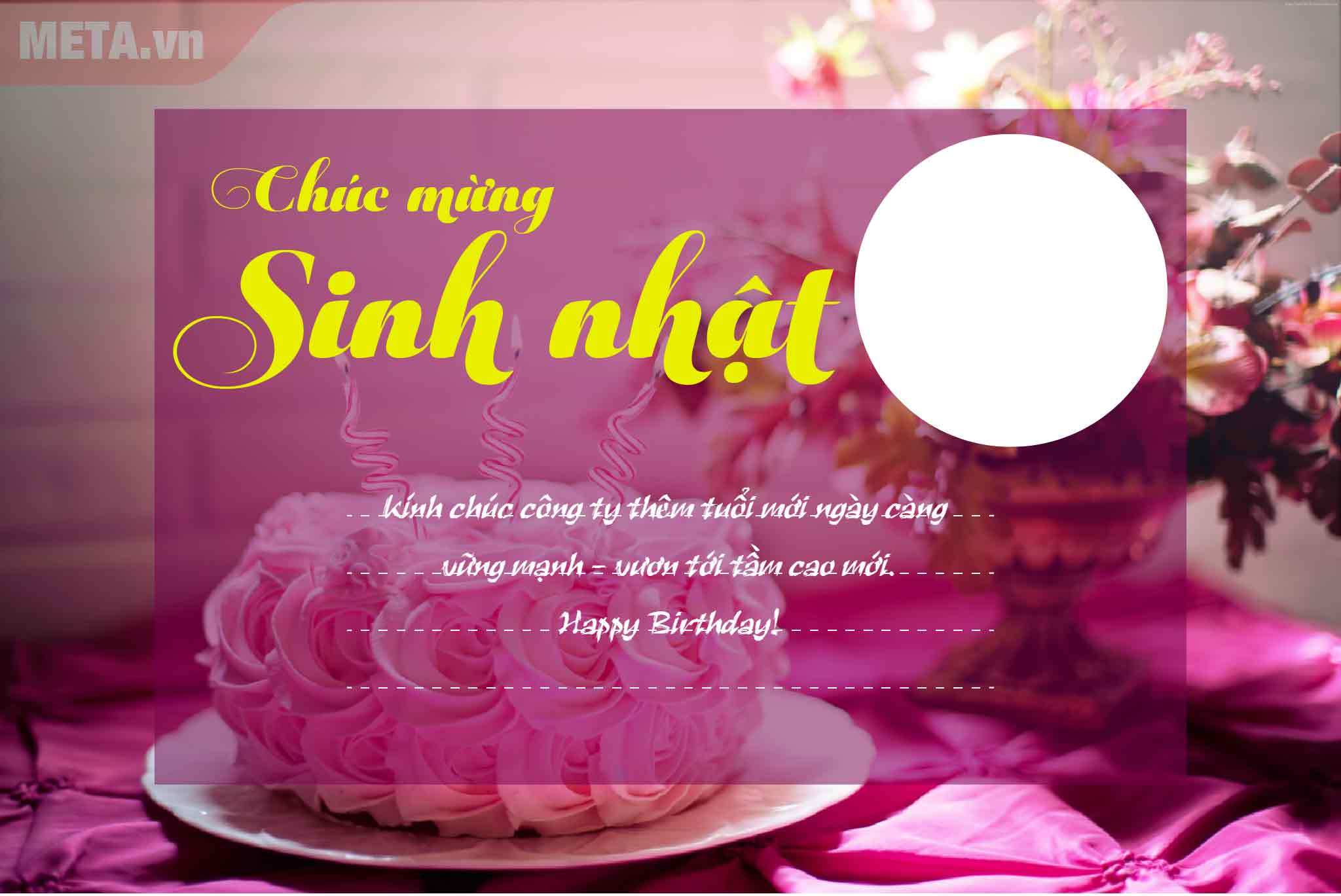 Mẫu thiệp chúc mừng sinh nhật công ty