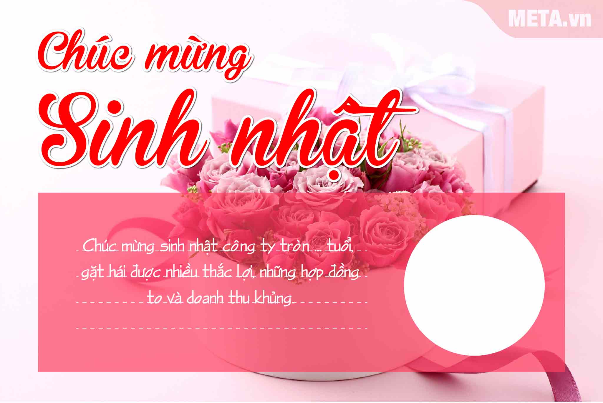 Mẫu thiệp chúc mừng sinh nhật công ty