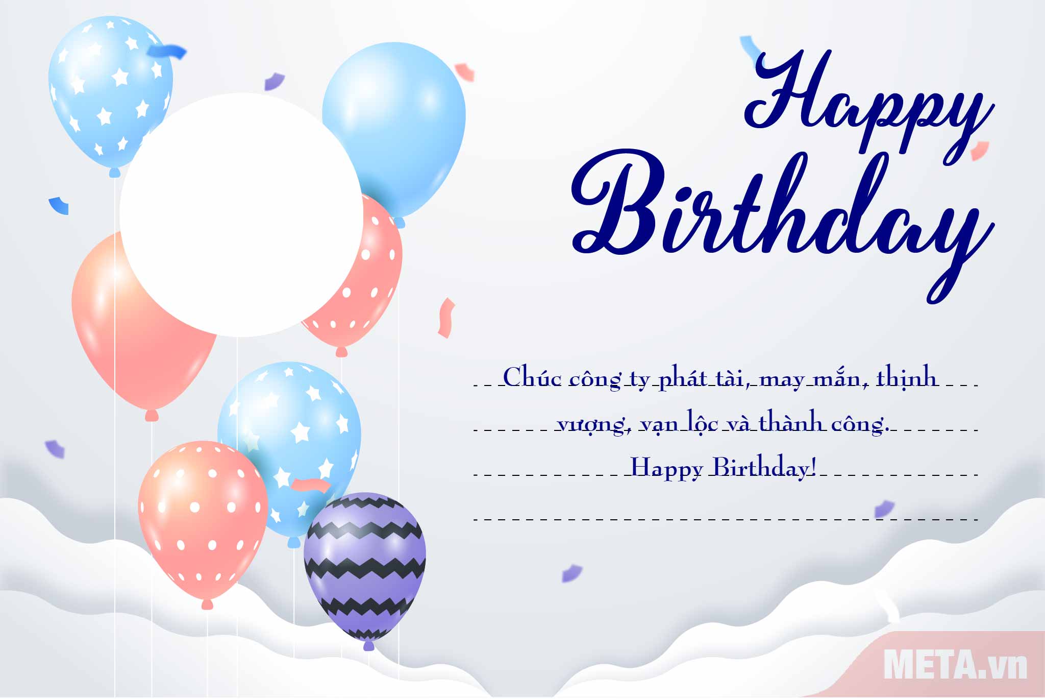Mẫu thiệp chúc mừng sinh nhật công ty