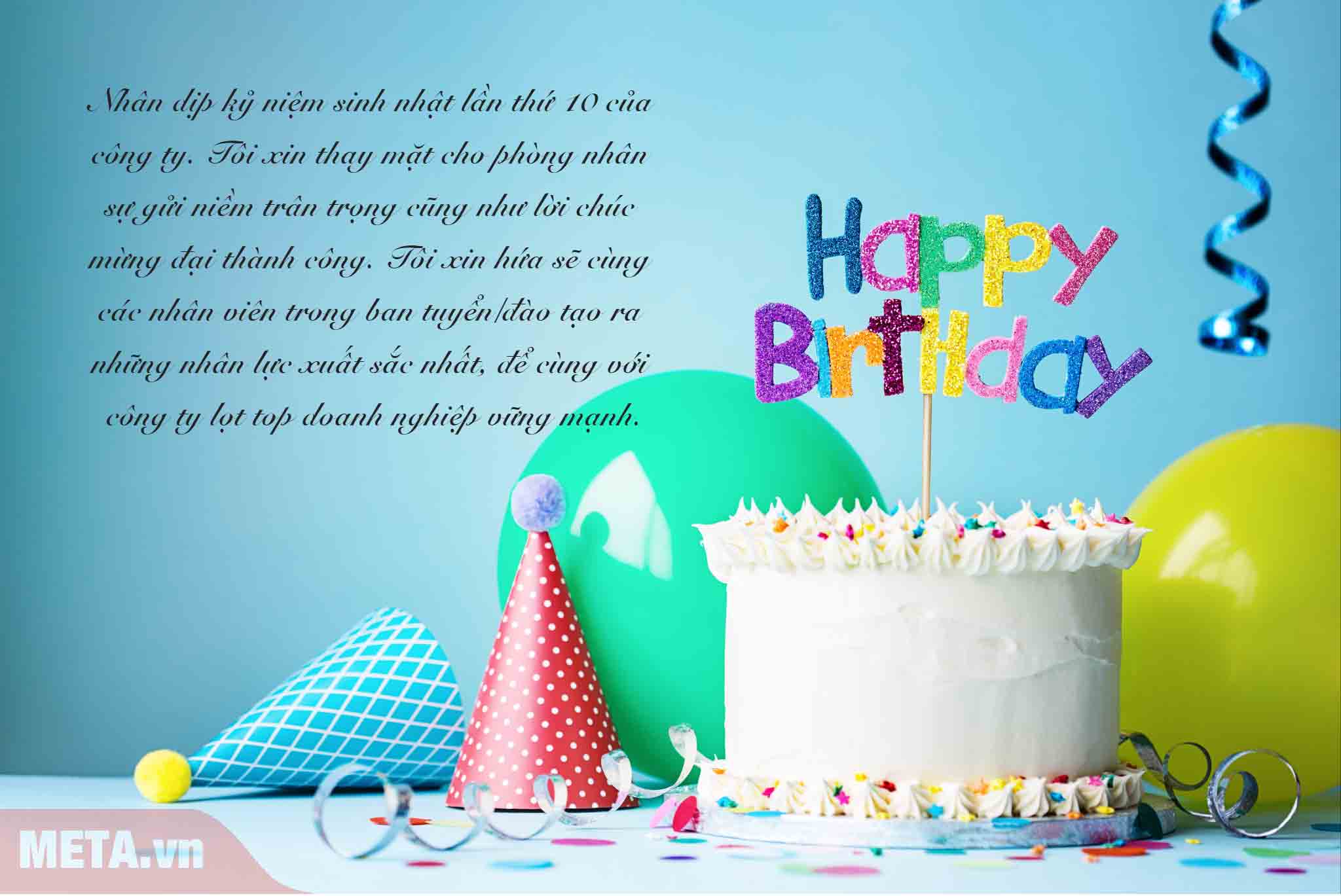 Mẫu thiệp chúc mừng sinh nhật công ty