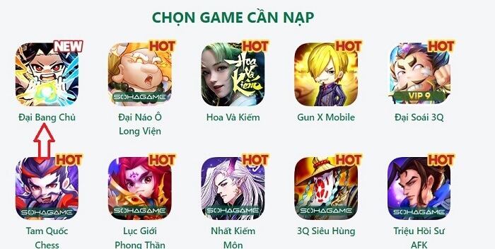 Nhập code Đại Bang Chủ