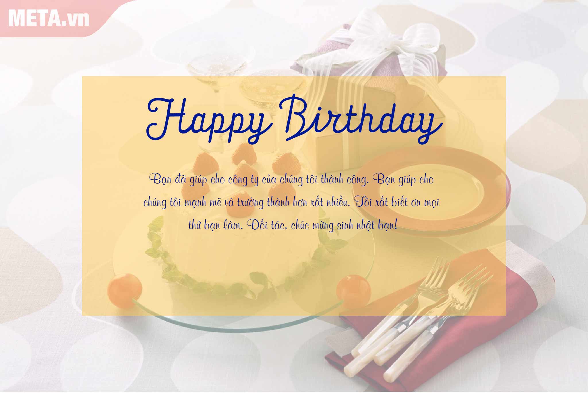 Thiệp chúc mừng sinh nhật khách hàng và đối tác