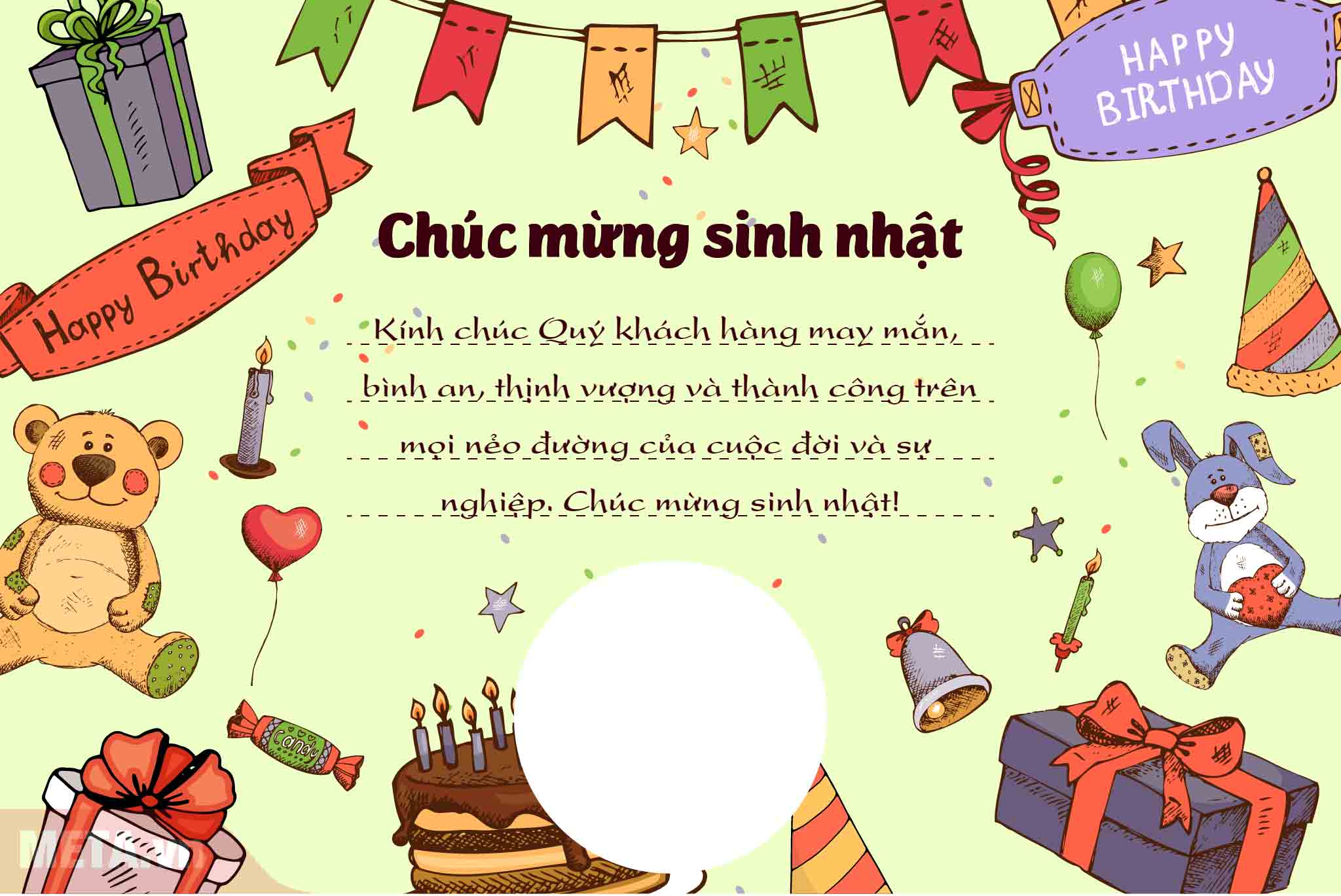 Thiệp chúc mừng sinh nhật khách hàng và đối tác