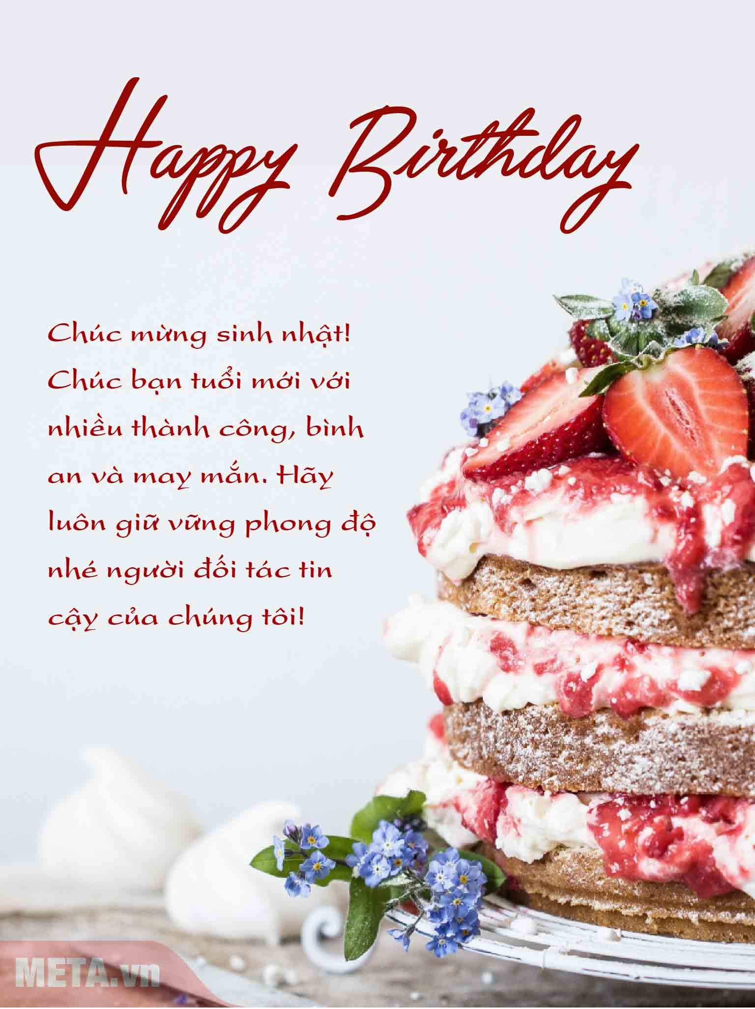 Thiệp chúc mừng sinh nhật khách hàng và đối tác