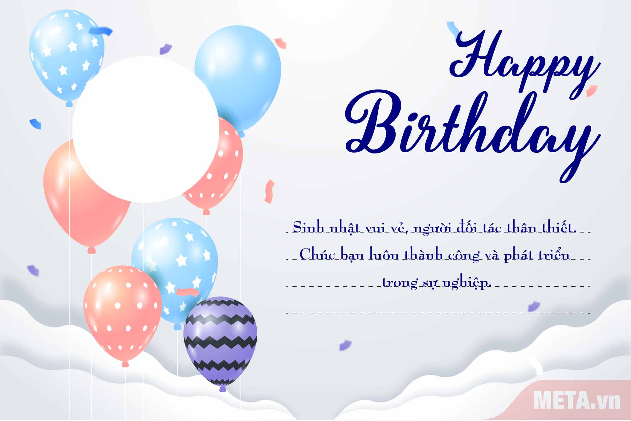 Thiệp chúc mừng sinh nhật khách hàng và đối tác