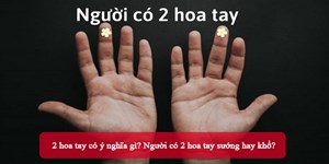 2 hoa tay có ý nghĩa gì? Người có 2 hoa tay sướng hay khổ?