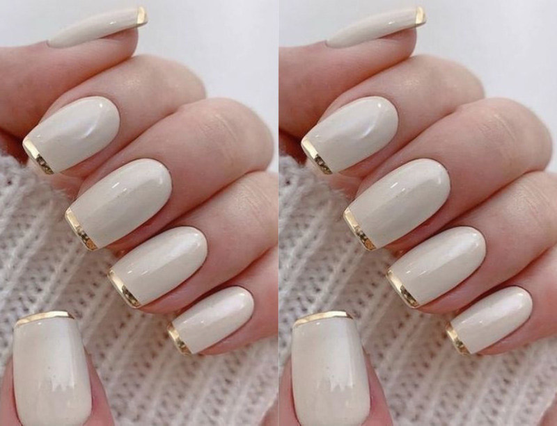 Nail cô dâu đẹp màu trắng