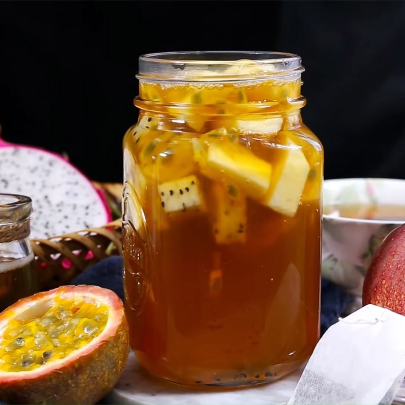 Thành phẩm trà chanh dây hoa quả