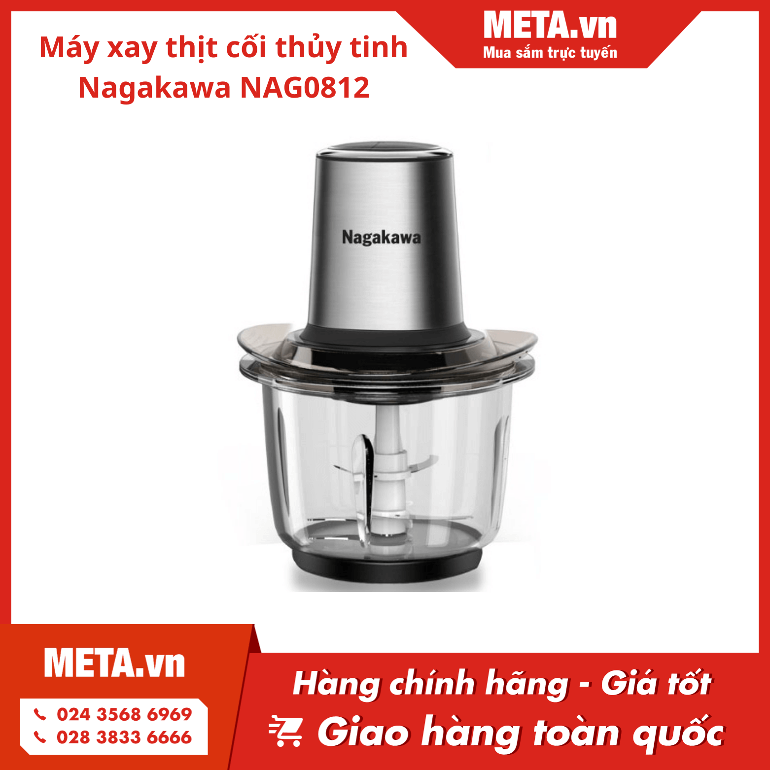 Máy xay thịt Nagakawa NAG0812