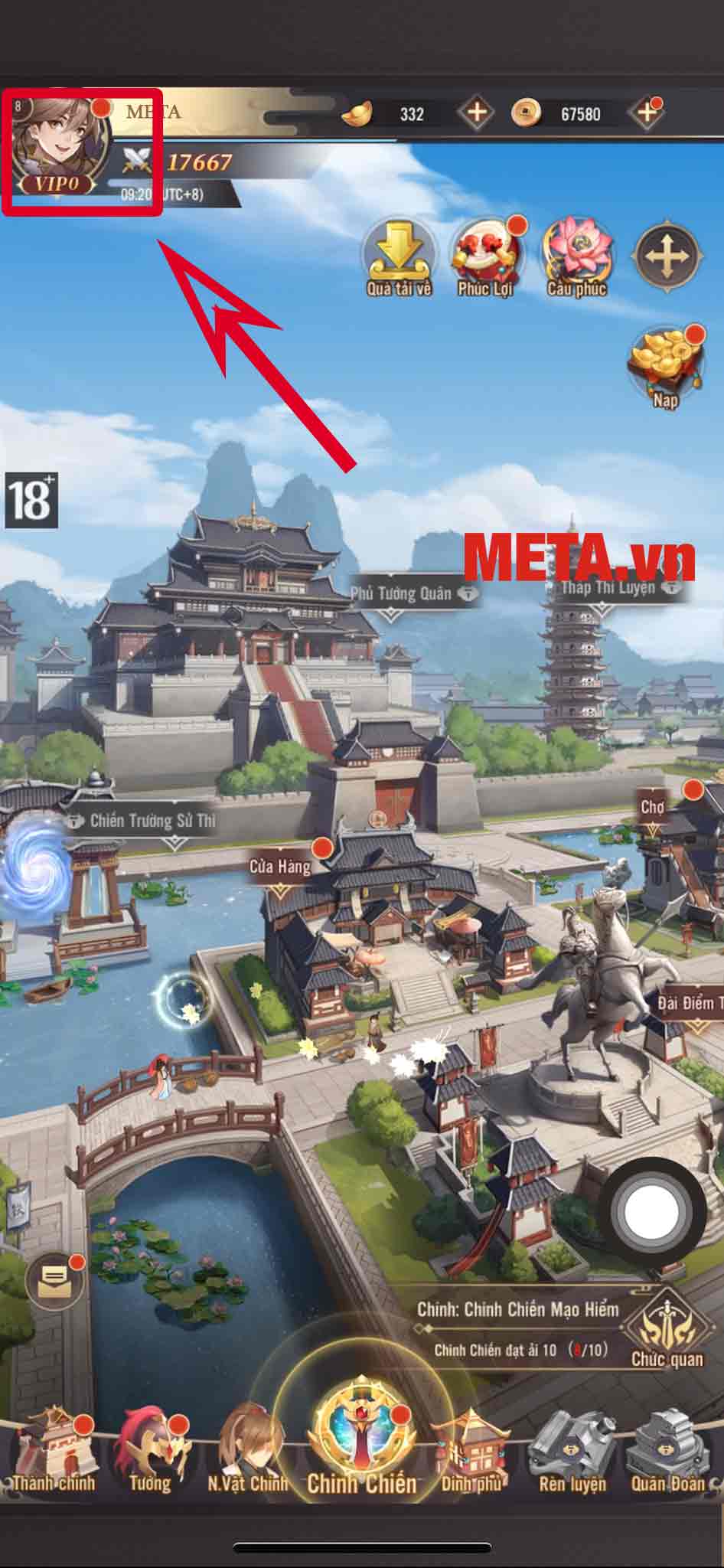 Nhấn chọn vào ảnh đại diện của mình ở góc trên bên trái