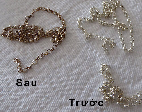 Cách kiểm tra bạc thật dựa vào độ xỉn màu