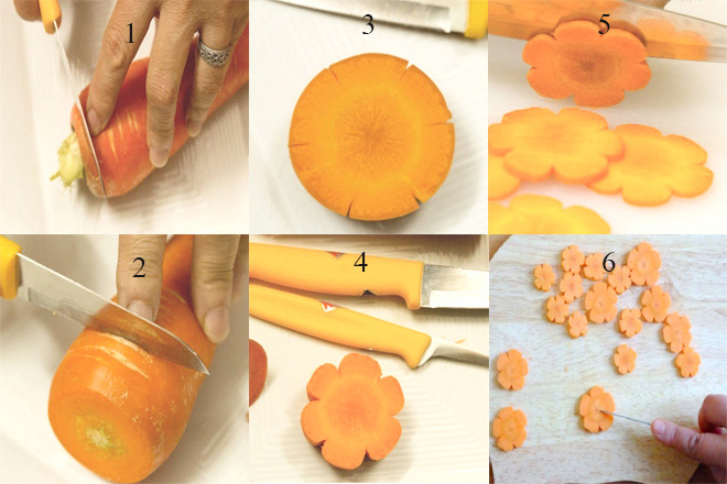 Cách tỉa hoa cà rốt đẹp nhất