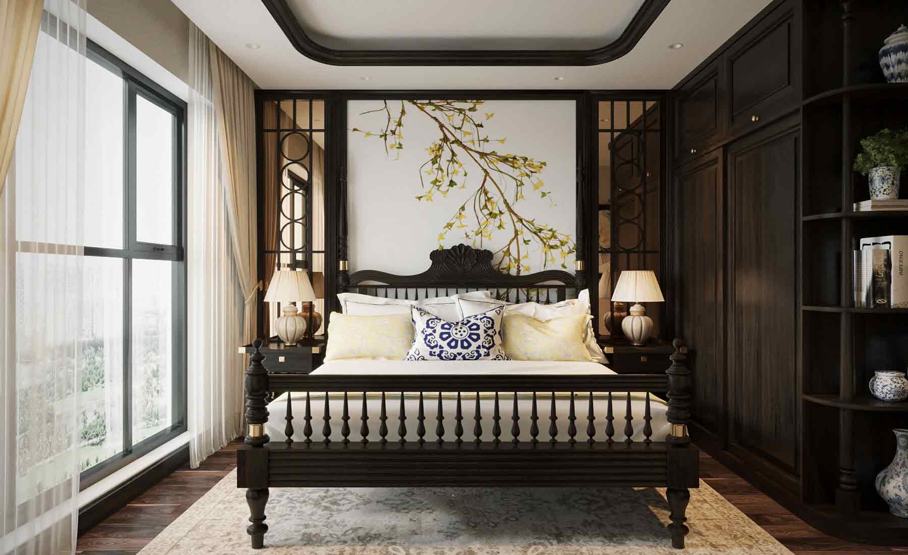 Phong cách indochine cho phòng ngủ