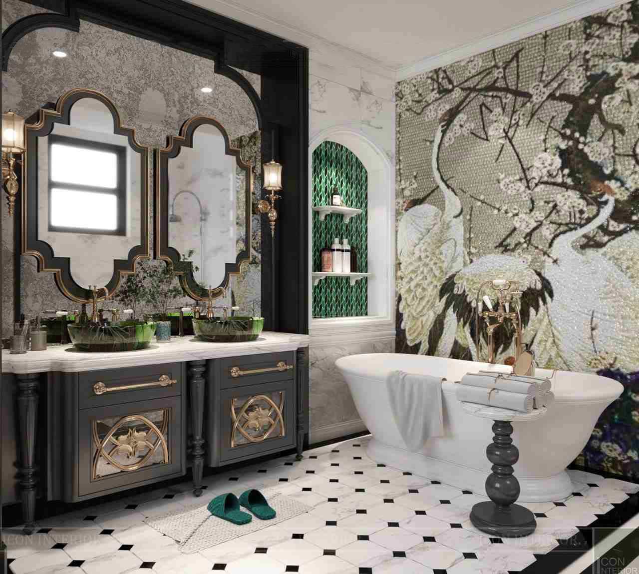 Phong cách indochine phòng tắm