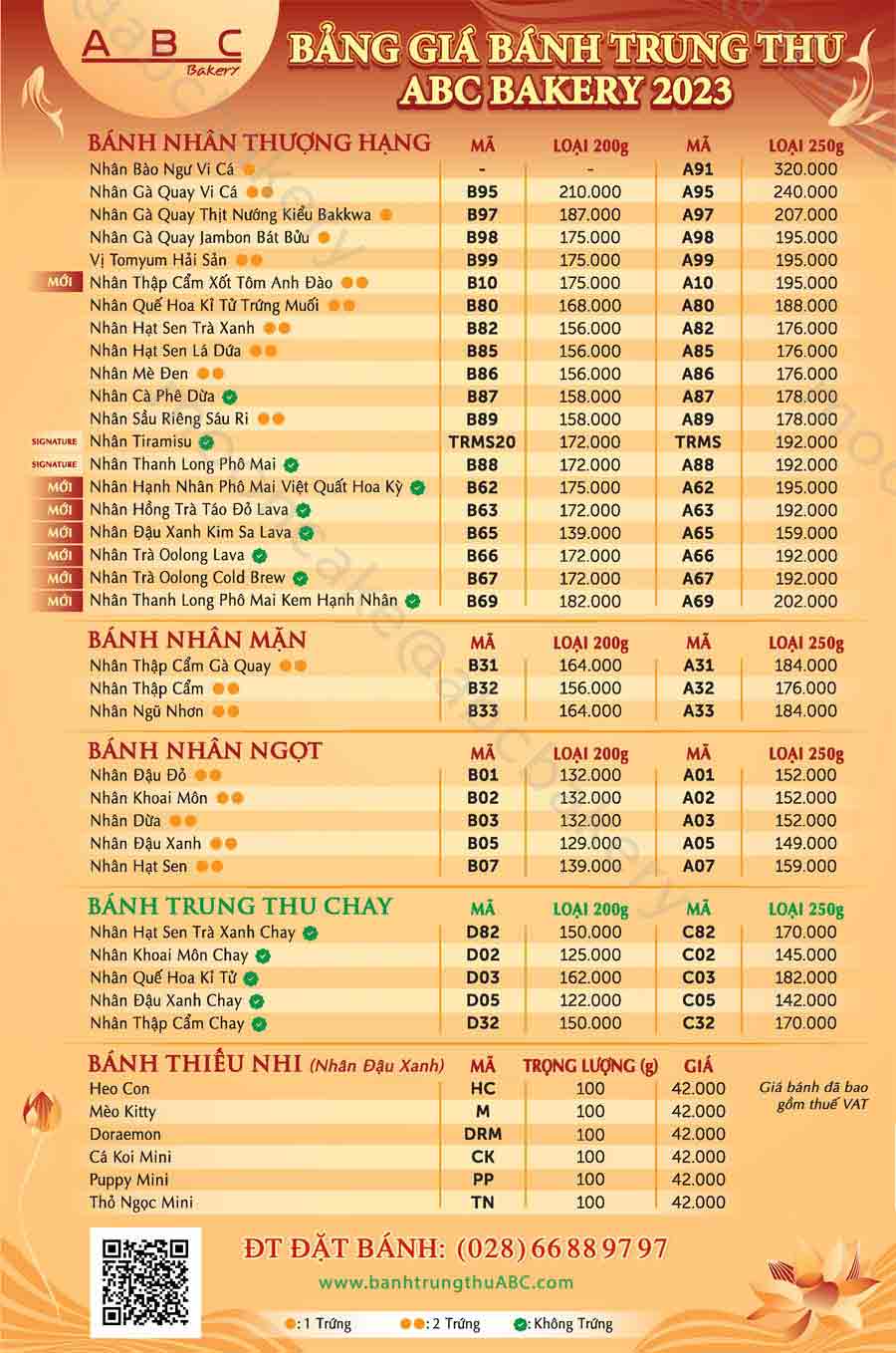 Giá bánh TRung Thu ABC