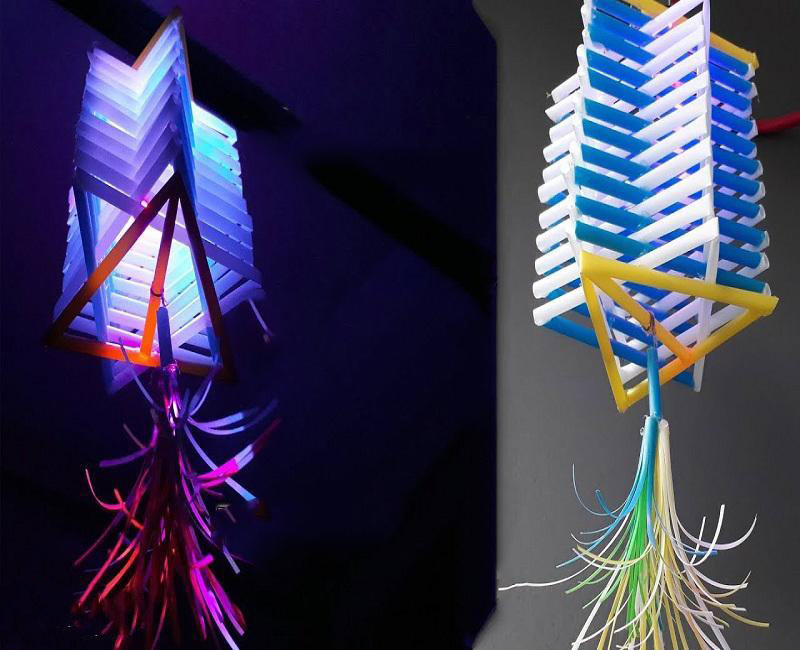 Lồng đèn ống hút cực sáng tạo