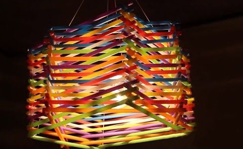 Lồng đèn Trung Thu từ ống hút cực đẹp