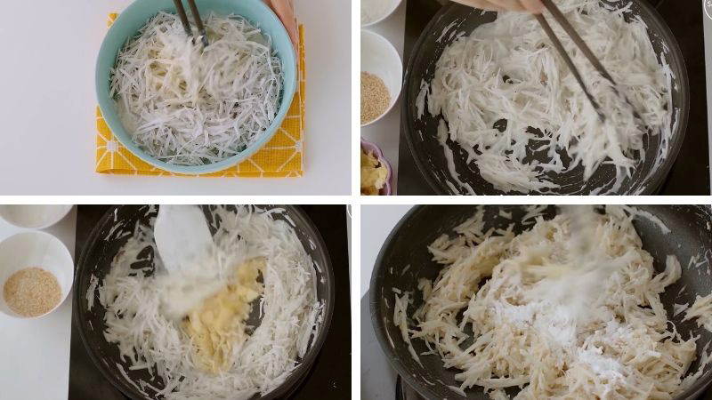 Làm nhân sữa dừa