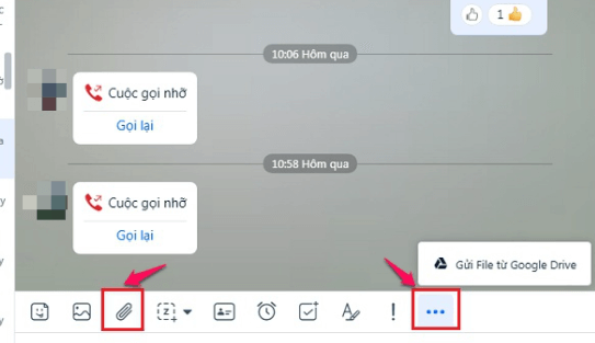 Tính năng gửi file trên zalo