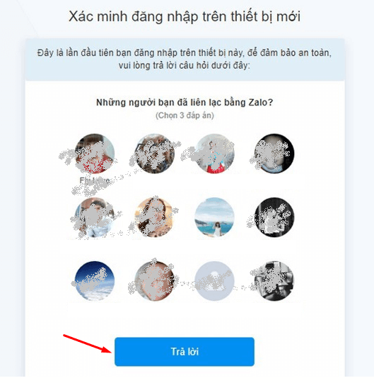 Chọn ra 3 tài khản Zalo mà bạn đã từng trò chuyện