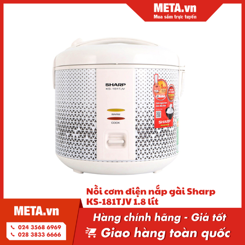 Nồi cơm điện nắp gài Sharp KS-181TJV 1.8 lít