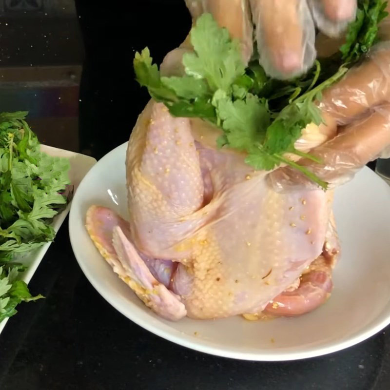 Nấu gà hầm ngải cứu