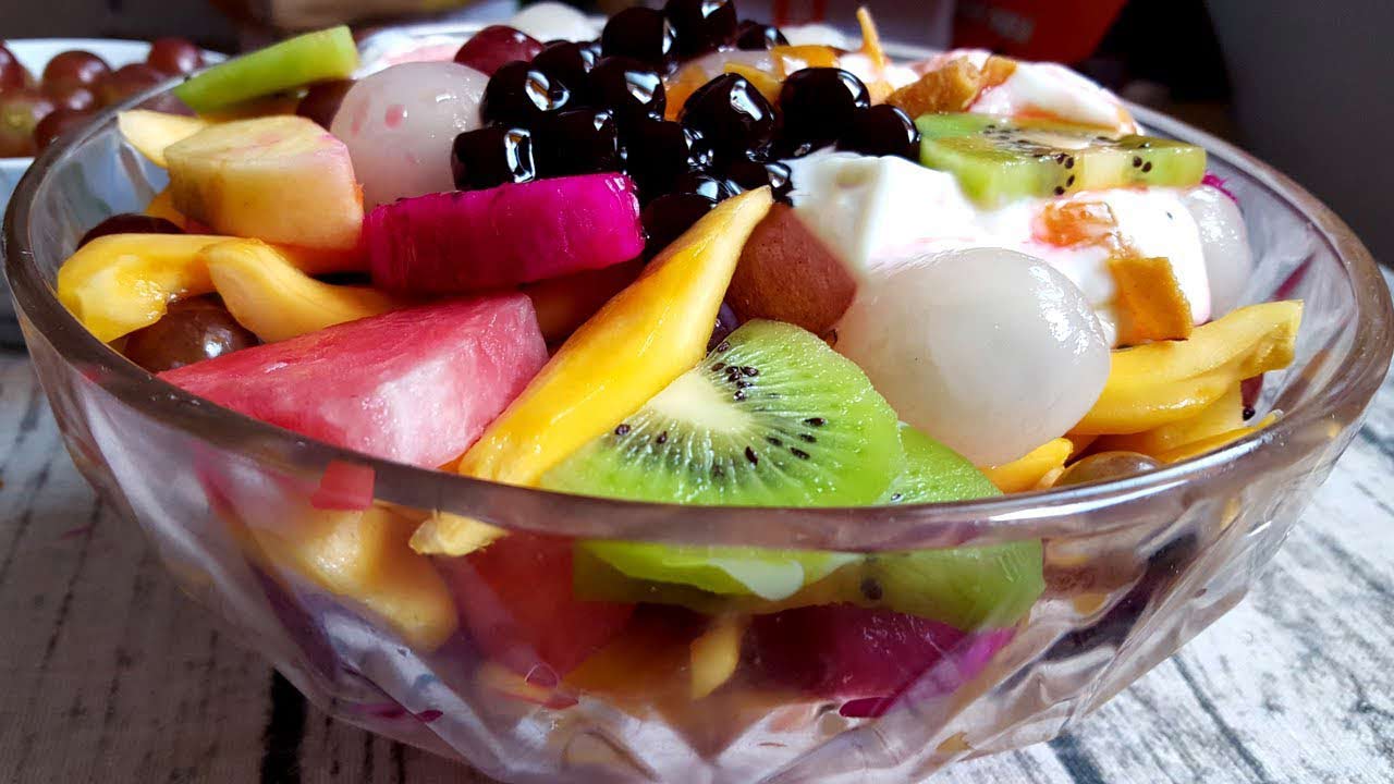Thành phẩm món trái cây tô cực ngon