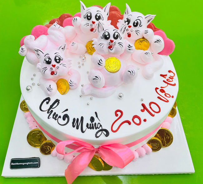 Mẫu bánh kem ngày 20/10 tặng vợ