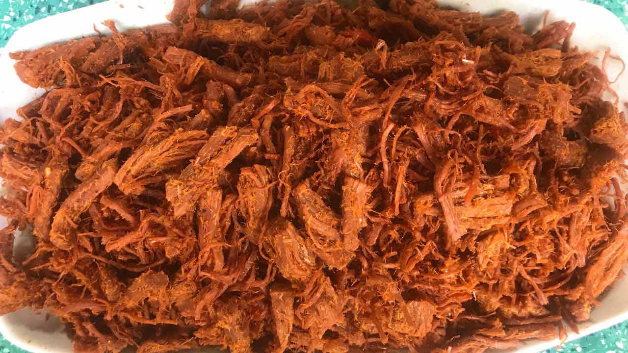 Thành phẩm món khô heo cực ngon