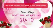 Mẫu tin nhắn chúc mừng 20/10 cho mẹ, vợ, người yêu hay ngắn gọn