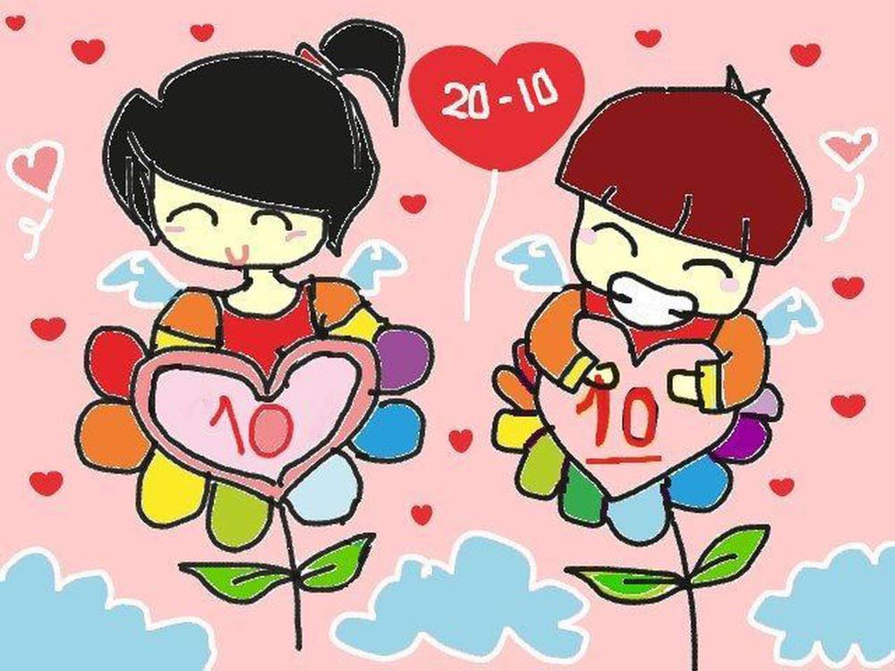 Tranh vẽ tặng mẹ ngày 20/10