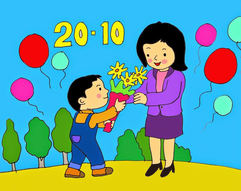 Vẽ tranh đề tài 20/10