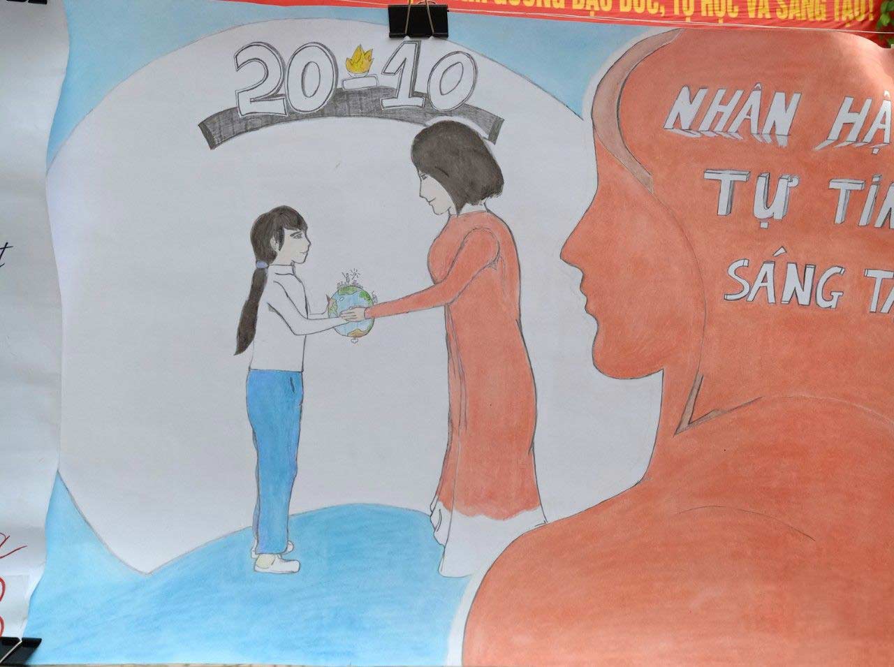 Tranh vẽ sáng tạo 20/10