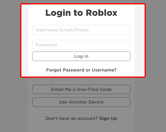 Đăng nhập vào Roblox tại https://www.roblox.com/Login.