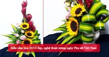 Mẫu cắm hoa 20/10 đẹp, nghệ thuật mừng ngày Phụ nữ Việt Nam
