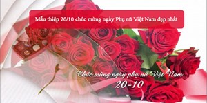 Mẫu thiệp 20/10 chúc mừng ngày Phụ nữ Việt Nam đẹp nhất
