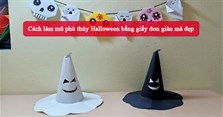 Cách làm mũ phù thủy Halloween bằng giấy đơn giản mà đẹp