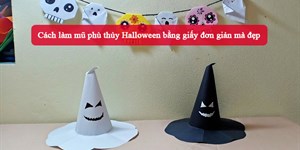 Cách làm mũ phù thủy Halloween bằng giấy đơn giản mà đẹp