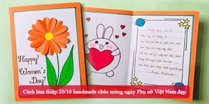 Cách làm thiệp 20/10 handmade chúc mừng ngày Phụ nữ Việt Nam đẹp