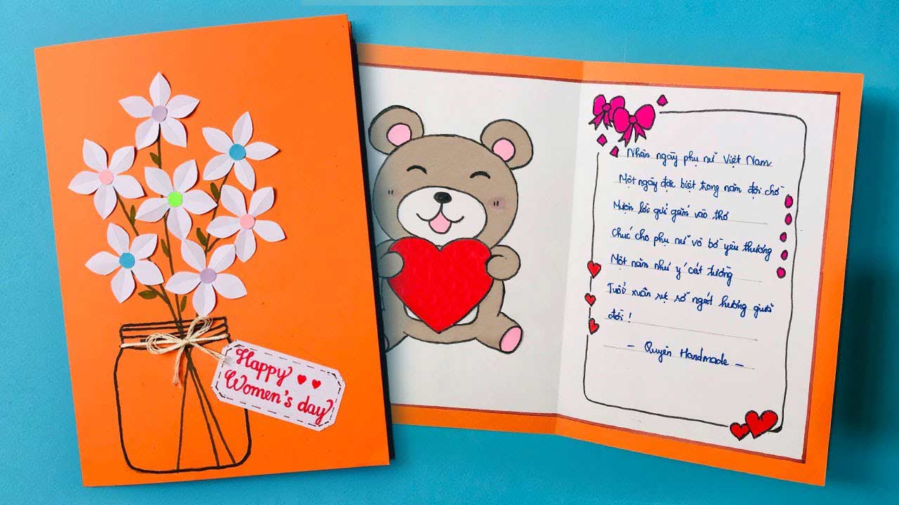 Mẫu thiệp 20/10 handmade đẹp