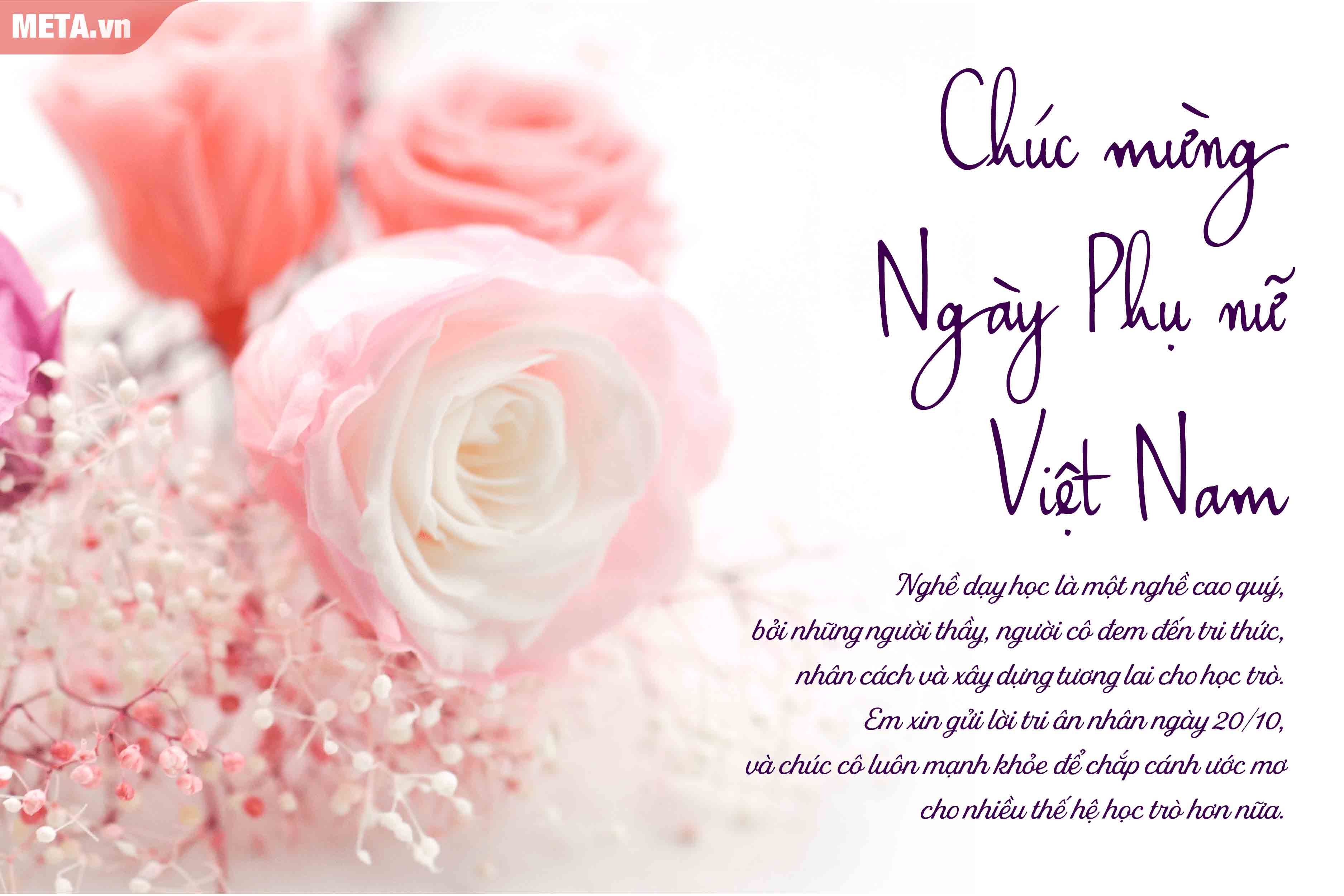 Thiệp chúc mừng 20/10 cho cô giáo mẫu 10