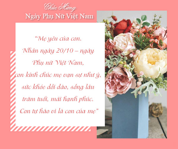 Thiệp chúc mừng 20/10 cho mẹ mẫu 6