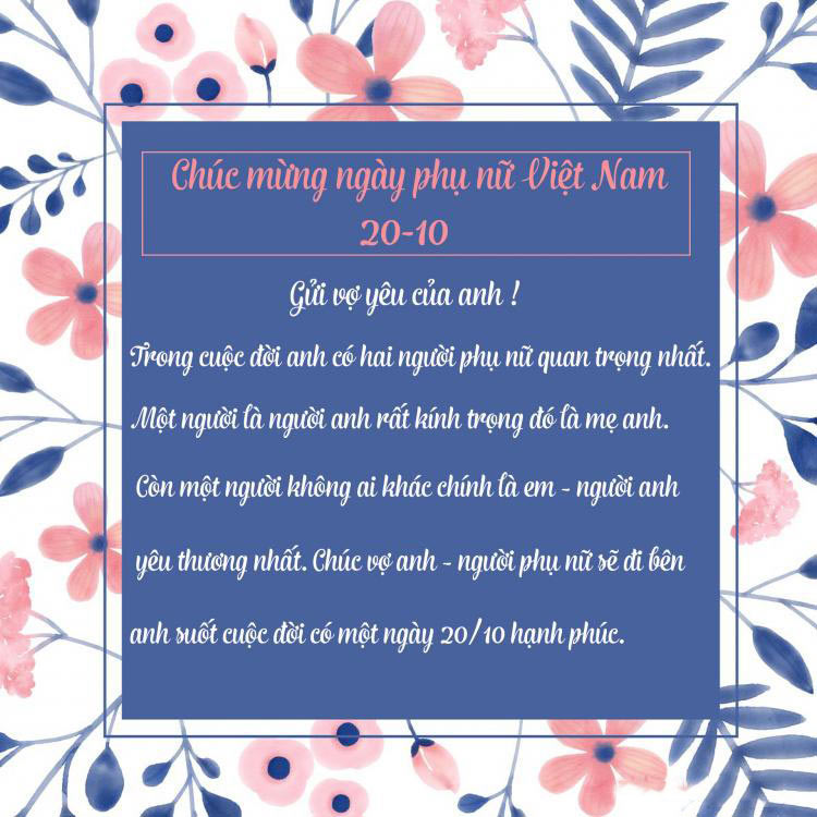 Thiệp chúc mừng 20/10 cho bạn gái, vợ mẫu 13