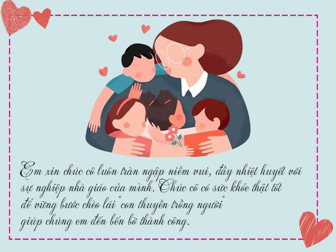 Thiệp chúc mừng 20/10 cho cô giáo mẫu 9